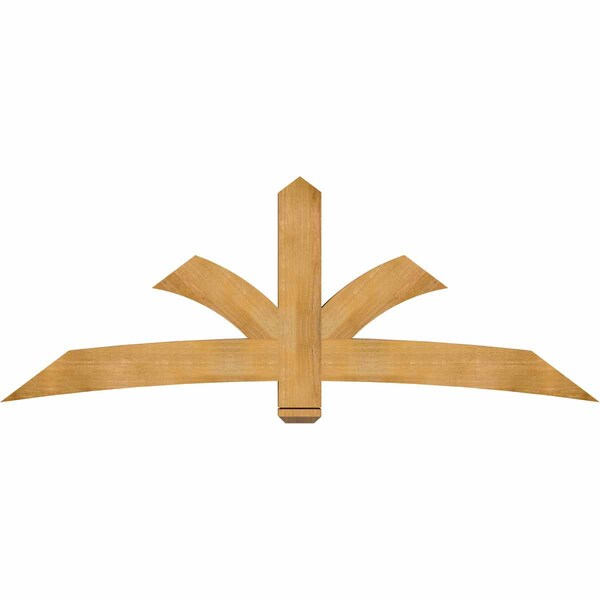Ekena Millwork Davenport Rough Sawn Timber Gable Bracket, Western Red Cedar, 84"W x 31"H x 4"D x 6"F, 9/12 Pitch GBW084X31X0406DAV00RWR - main